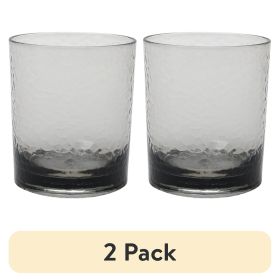 (2 pack) 14-Ounce Tritan Short Hammered Tumbler, Smoke (2 pack) 14-Ounce Tritan Short Hammered Tumbler, Smoke